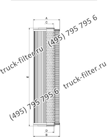 CF-8-690-A25-N-A фильтр гидравлики цилиндрического типа с фильтрацией снаружи