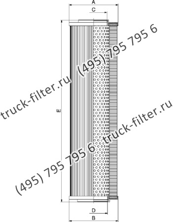 CF-8-690-P25-N-A фильтр гидравлики цилиндрического типа с фильтрацией снаружи