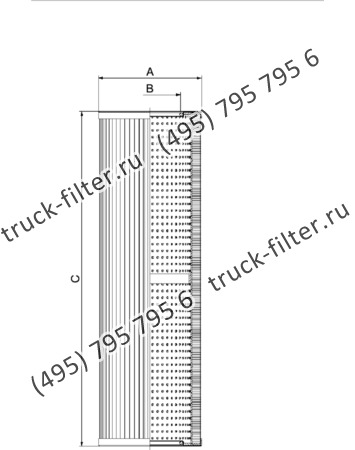CF-8-888-A25-N-A фильтр гидравлики цилиндрического типа с фильтрацией снаружи