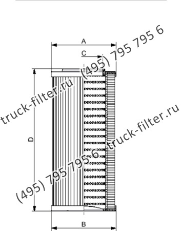 CF-890-3-A10-N-V фильтр гидравлики цилиндрического типа с фильтрацией снаружи