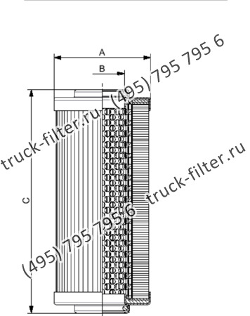 CF-965-4-A25-N-V фильтр гидравлики цилиндрического типа с фильтрацией снаружи