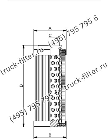 CF-981-2-A06-H-A фильтр гидравлики цилиндрического типа с фильтрацией снаружи