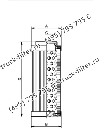 CF-981-2-A25-H-A фильтр гидравлики цилиндрического типа с фильтрацией снаружи