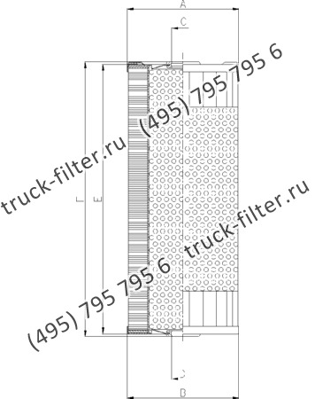 CFE-3615-32-P05-M-C фильтр для электро-эрозионных станков с металлическим каркасом