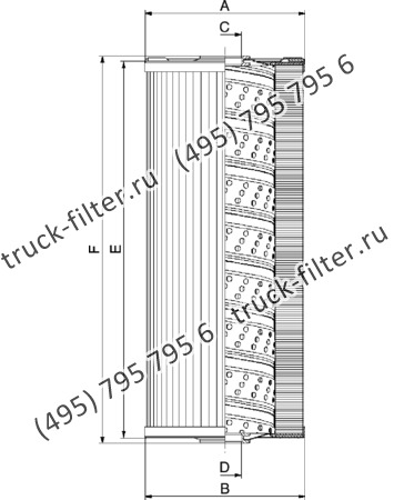CFE-3615-32-P25-M фильтр для электро-эрозионных станков с металлическим каркасом