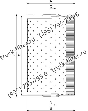 CFE-3615-32-P25-M-L фильтр для электро-эрозионных станков с металлическим каркасом