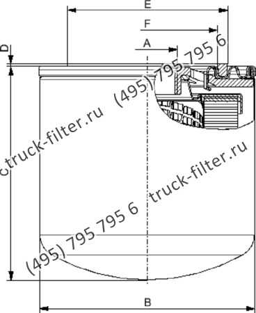 CS-070-5-0-P25-A накручивающийся фильтр гидравлики без обратного клапана для систем до 12 bar