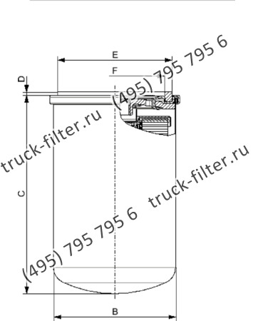 CS-090-4-0-A25-A накручивающийся фильтр гидравлики без обратного клапана для систем до 12 bar