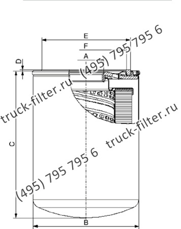 CS-100-0-0-WA10-A накручивающийся фильтр гидравлики без обратного клапана для систем до 12 bar
