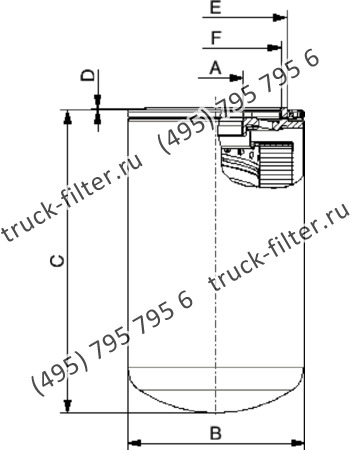 CS-350-6-3-P10-A накручивающийся фильтр гидравлики без обратного клапана для систем до 12 bar