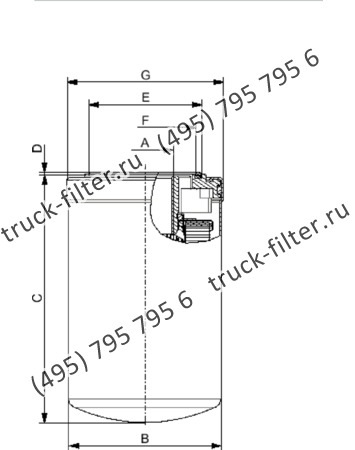 CSD-050-0-0-A03-A накручивающийся фильтр гидравлики для систем до 35 bar