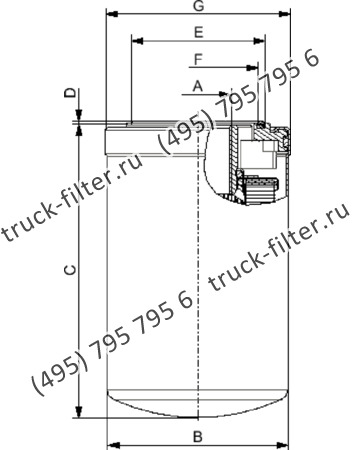 CSD-050-0-0-P10-A накручивающийся фильтр гидравлики для систем до 35 bar
