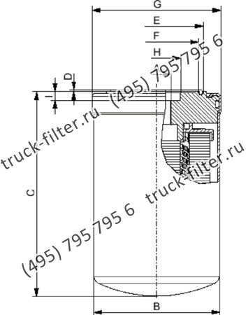 CSD-050-Y-4-P10-A накручивающийся фильтр гидравлики для систем до 35 bar