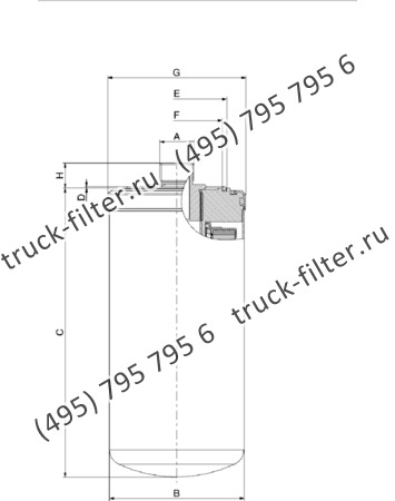 CSD-065-DNP-0-A25-A накручивающийся фильтр гидравлики для систем до 35 bar