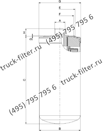 CSD-065-DNP-0-P10-A накручивающийся фильтр гидравлики для систем до 35 bar