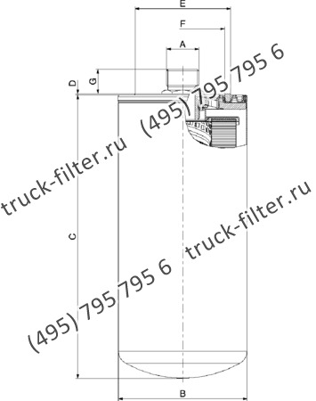 CSP-070-DNP-3-P10-A накручивающийся фильтр гидравлики для систем до 25 bar