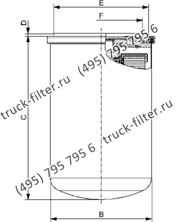 CSP-090-R-3-P10-A накручивающийся фильтр гидравлики для систем до 25 bar