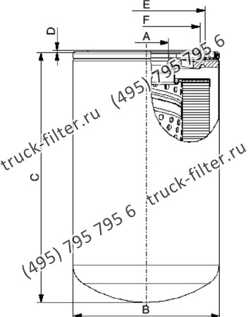 CSP-400-6-3-P10A накручивающийся фильтр гидравлики для систем до 25 bar