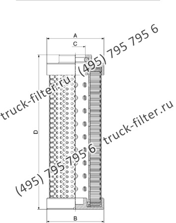 D-0030-A25-NH-A элемент напорного фильтра гидравлики