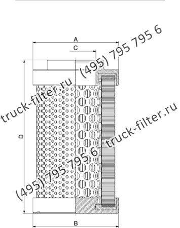 D-0060-A03-NHA элемент напорного фильтра гидравлики
