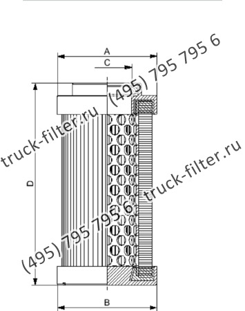 D-0330-WA10-NH-A элемент напорного фильтра гидравлики