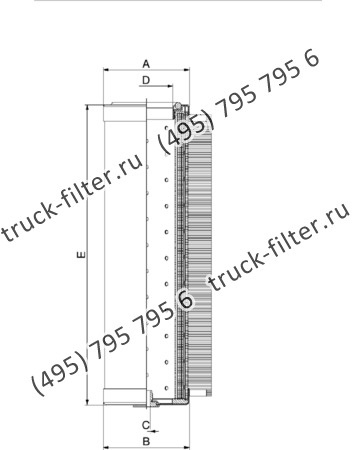 DCC-066228-00 цилиндрический воздушно-масляный сепаратор компрессора