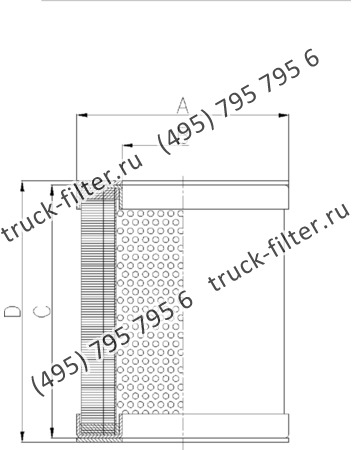 DCC-071123-00 цилиндрический воздушно-масляный сепаратор компрессора