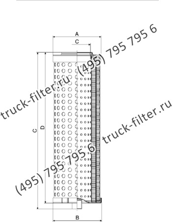 DCC-079240-00 цилиндрический воздушно-масляный сепаратор компрессора