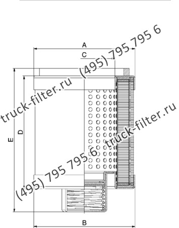DCC-080104-01 цилиндрический воздушно-масляный сепаратор компрессора