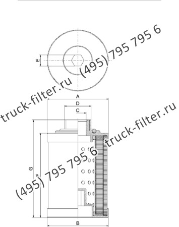 DCC-080127-02 цилиндрический воздушно-масляный сепаратор компрессора