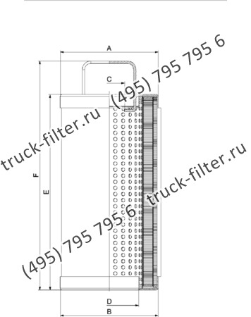 DCC-080160-00 цилиндрический воздушно-масляный сепаратор компрессора