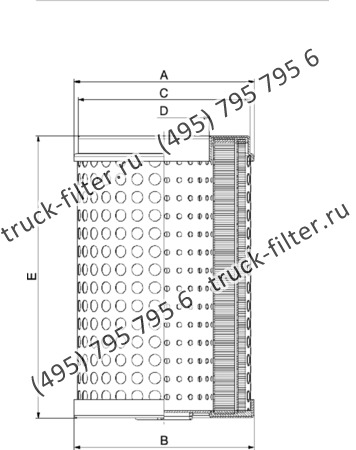 DCC-1001560-0 цилиндрический воздушно-масляный сепаратор компрессора