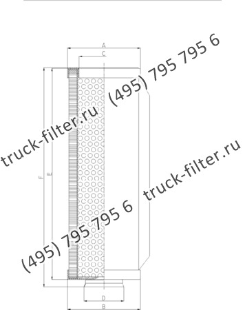 DCC-100285-00 цилиндрический воздушно-масляный сепаратор компрессора