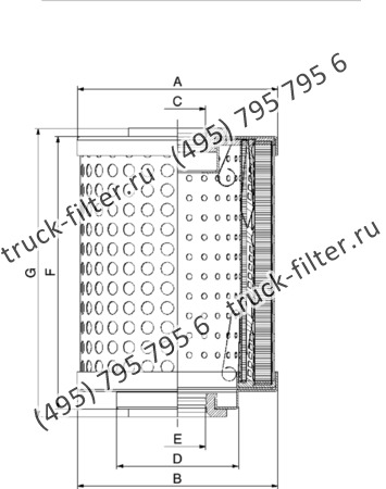 DCC-102150-00 цилиндрический воздушно-масляный сепаратор компрессора
