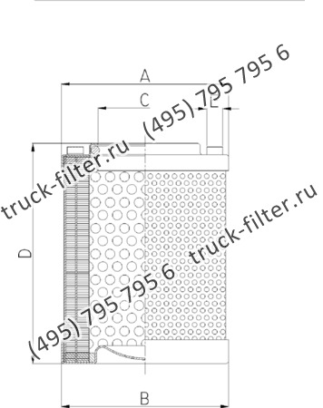 DCC-105230-0U цилиндрический воздушно-масляный сепаратор компрессора