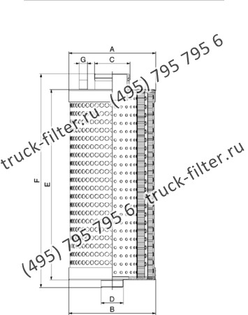 DCC-107250-0U цилиндрический воздушно-масляный сепаратор компрессора