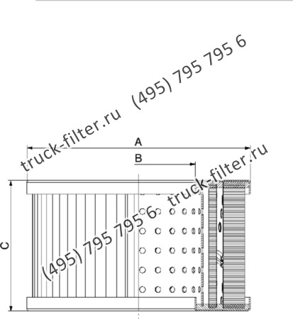 DCC-114067-00 цилиндрический воздушно-масляный сепаратор компрессора