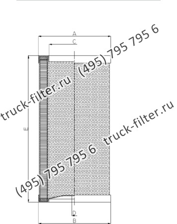 DCC-114245-01 цилиндрический воздушно-масляный сепаратор компрессора