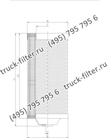 DCC-114267-0W цилиндрический воздушно-масляный сепаратор компрессора
