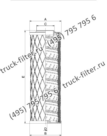 DCC-135395-00 цилиндрический воздушно-масляный сепаратор компрессора