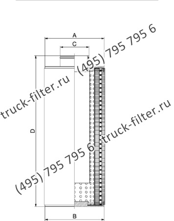 DCC-140350-00 цилиндрический воздушно-масляный сепаратор компрессора