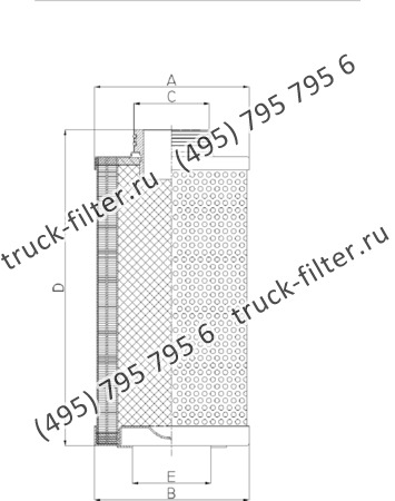 DCC-140575-0U цилиндрический воздушно-масляный сепаратор компрессора