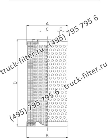 DCC-145295-0U цилиндрический воздушно-масляный сепаратор компрессора