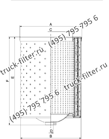 DCC-170254-0W цилиндрический воздушно-масляный сепаратор компрессора