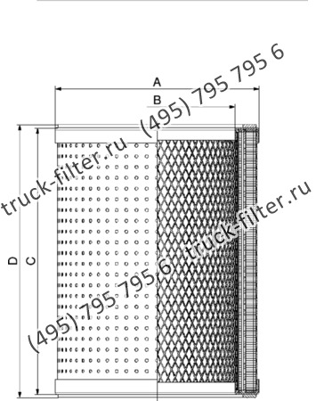 DCC-190180-0J цилиндрический воздушно-масляный сепаратор компрессора