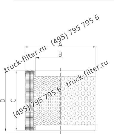 DCC-195385-0U цилиндрический воздушно-масляный сепаратор компрессора