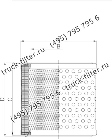 DCC-215200-0U цилиндрический воздушно-масляный сепаратор компрессора