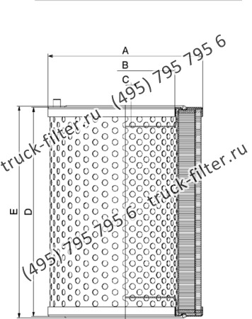 DCC-215290-0U цилиндрический воздушно-масляный сепаратор компрессора