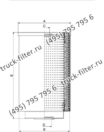 DCC-225370-00 цилиндрический воздушно-масляный сепаратор компрессора