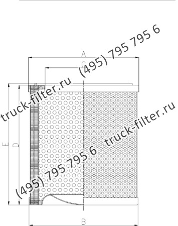 DCC-240260-0U цилиндрический воздушно-масляный сепаратор компрессора